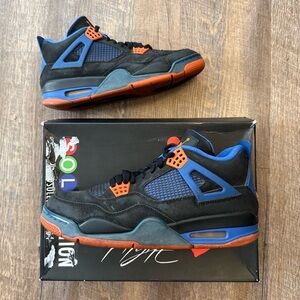 Nike Air Jordan 4 Retro Cavs Black Blue Orange